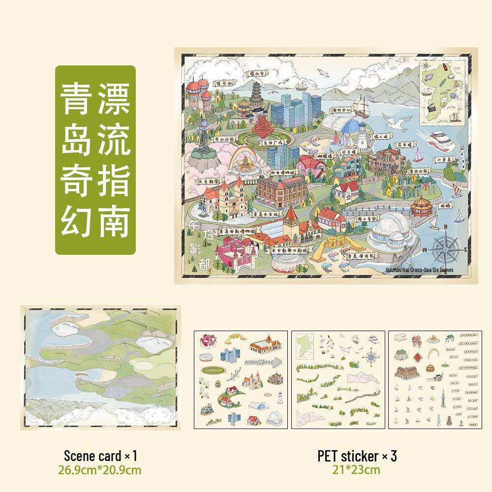 Micro Ink 3D Cartoon Decompression Stickers for DIY Miniature Scene Journals