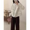 Trendy Women Short Double Sided Wool Coat New Korean Style Round Neck Small