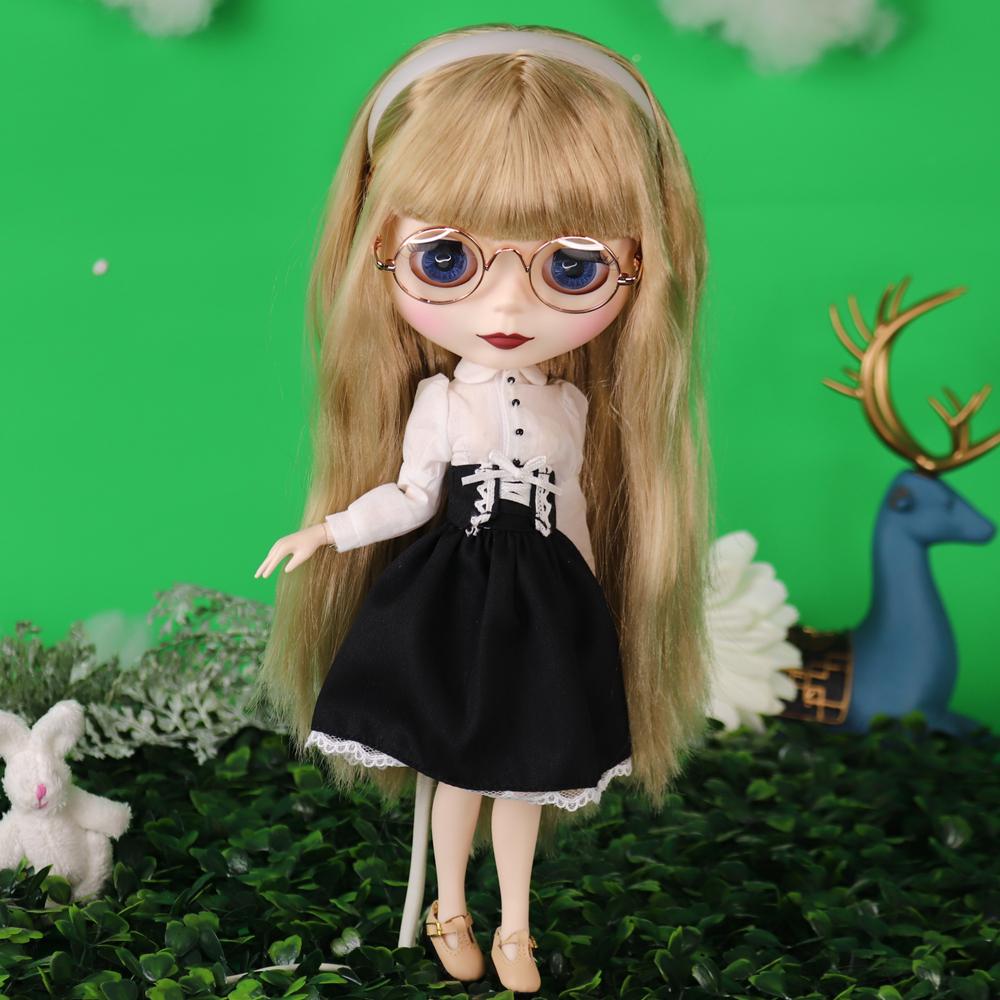 Outfits for ICY DBS Blyth Doll Skirt Wiith Corset and Shirt for Joint or Rubber Body Vintage Dressing 1/6 Bjd