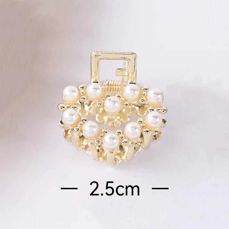 Mini Pearl Hair Claw For Women Girls Retro Flower Crab Claw Clip Small Hairpins Hair Crab Girl Hair Accessories