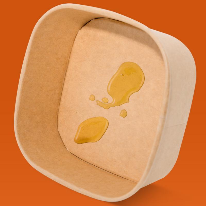 10Pcs Disposable Lunch Box Kraft Paper Square Lunch Box Fast Food Packing Boxes Paper Bowls With Lid Household Bento Boxes