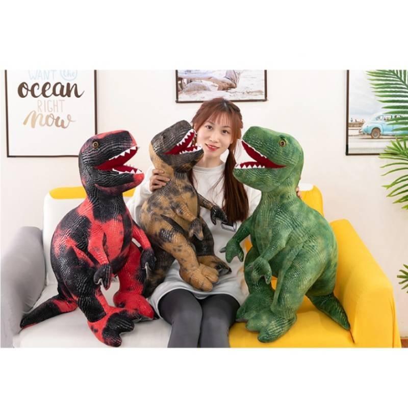 Adorable Dinosaur Plush Toy Soft Cuddly Tyrannosaurus Rex Pillow For Kids Boys Birthday Gift