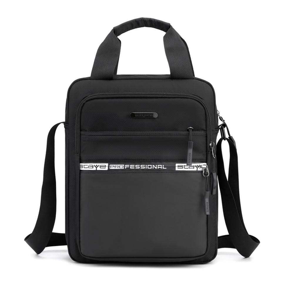 

Men s Bags Light Oxford Shoulder Bag Casual Crossbody Bags Waterproof Business Top-handle bag for men чёрный