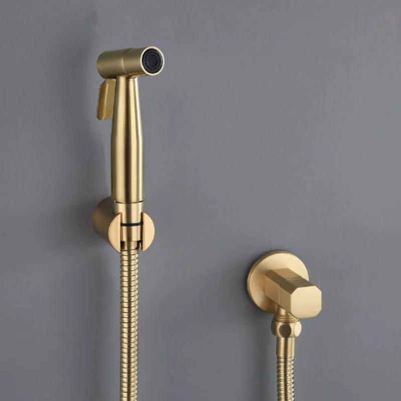 Hand Held Bidet Sprayer Douche Toilet Kit Bidet Faucet Rose Gold Round Shattaf Shower Head Copper Valve Set Jet Bidet Faucet