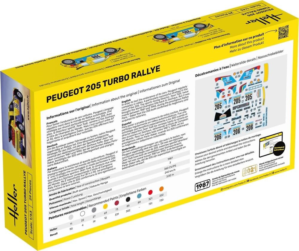 Platz Herre Peugeot 205 Turbo Rally Plastic Model HE80189 1/43 (Car)