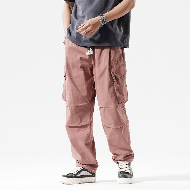 Summer Loose Wide Overalls Men's Street Straight-leg Pants Sports Outdoor Leisure Simple Solid Color