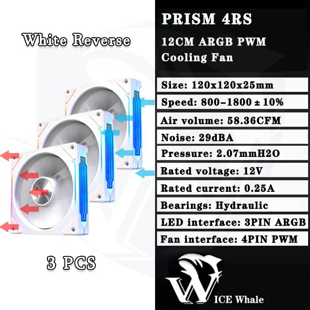 LDPCSJ Prism 4RS 120mm ARGB PC Case Fan with Infinity Mirror Design Motherboard Sync 4PIN PWM CPU Cooler Ventilador Fuel Injectors 6