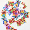 20Pcs 2 Holes Cartoon Owl Pattern Wooden Buttons For Sewing Sewing DIY Scrapbook
