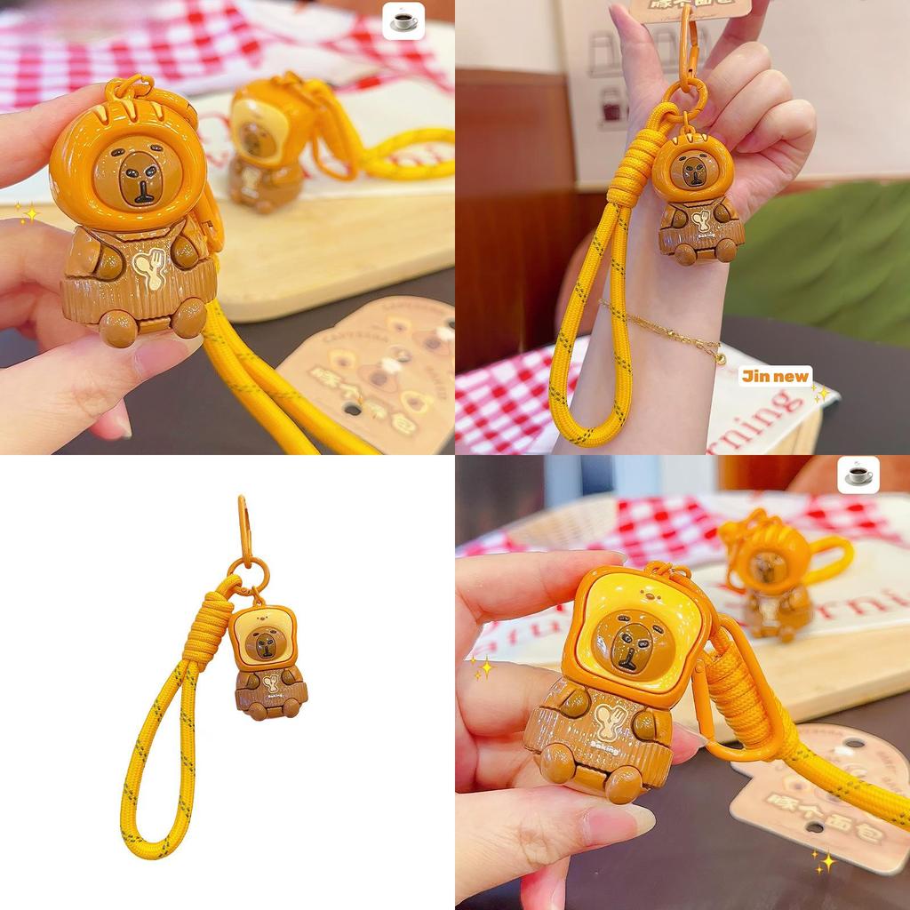 Caribia Capybara Keychain With Resin Material For Backpack Decor And Gift