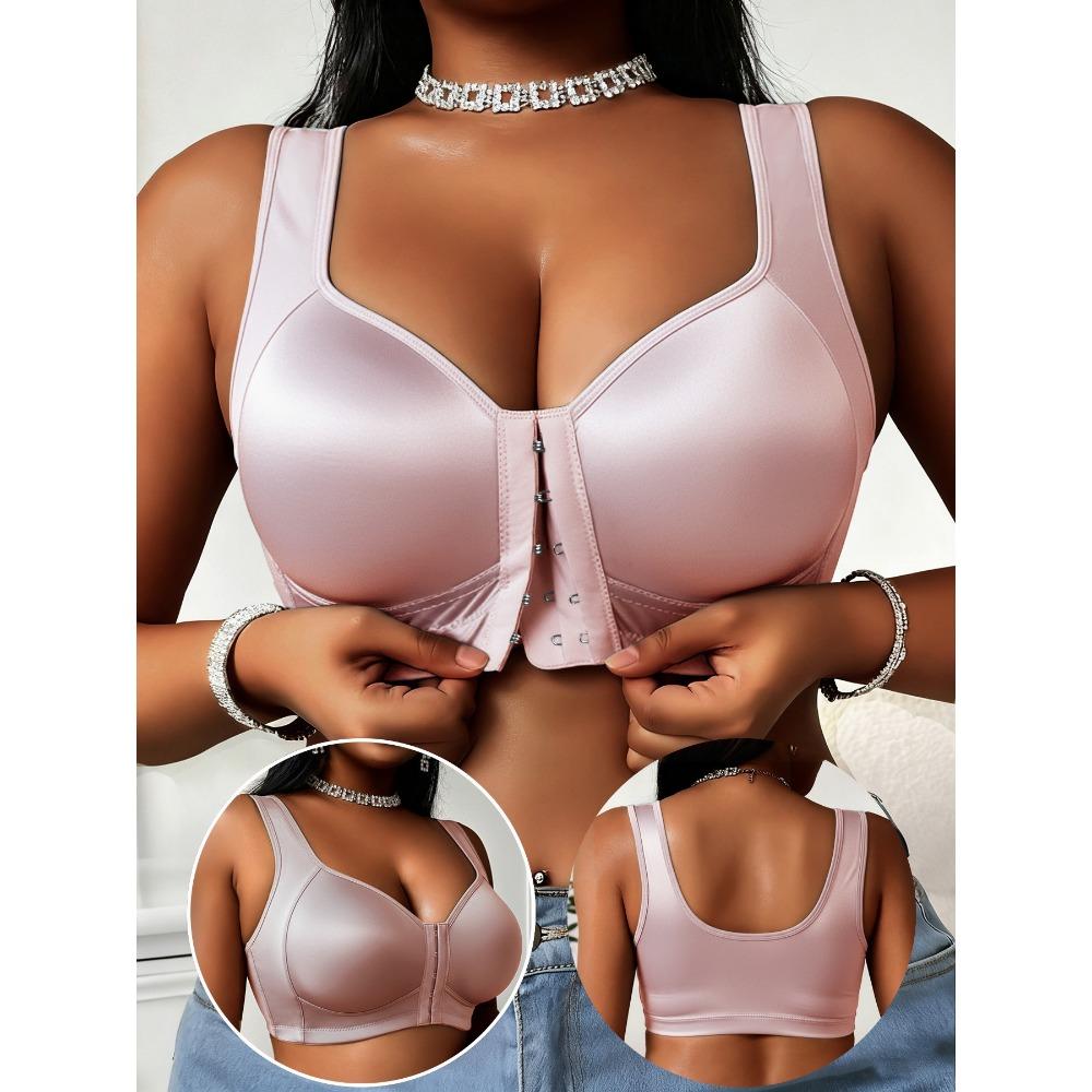 Large Front Breasted Smooth Vest Style Bra for Women, Sports Bra with Gathered and Gathered Accessory Breasts To Prevent Sagging and Wrap Around