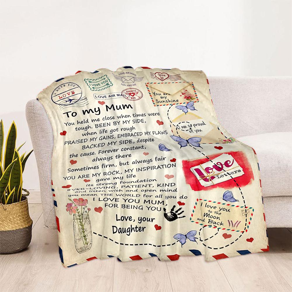 Love Letter To Daughter Blankets Are Suitable for Living Rooms,making Them an Ideal Choice for Outdoor Travel and Gifts.