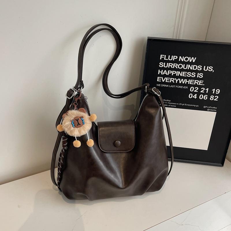 Feeling Retro Large-capacity Bag Women's New Autumn and Winter Commuting Double Shoulder Back Bag Single Shoulder Tote Bag