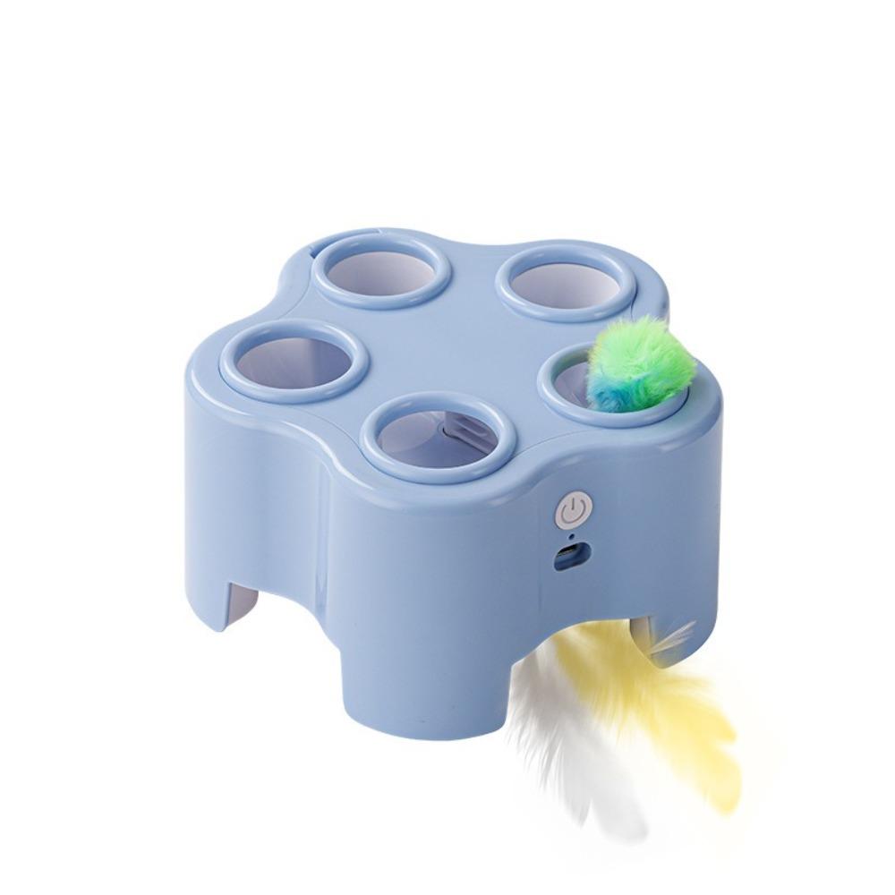Funny Electric Cat Toy Simulation Feather Cat Chase Game Toy Cat Whack-a-mole Toy Indoor Playing