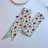 Fruit-Print Silk Scarves Trendy Hair Accessories for Women, Vintage Bohemian Silk Scarf Wrap, Neck Head Daily Travel Gift Trendy