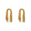 Temperament Metal Long Chain Tassel Earrings Unique Design Fashionable Earrings Light Luxury High-end Earrings