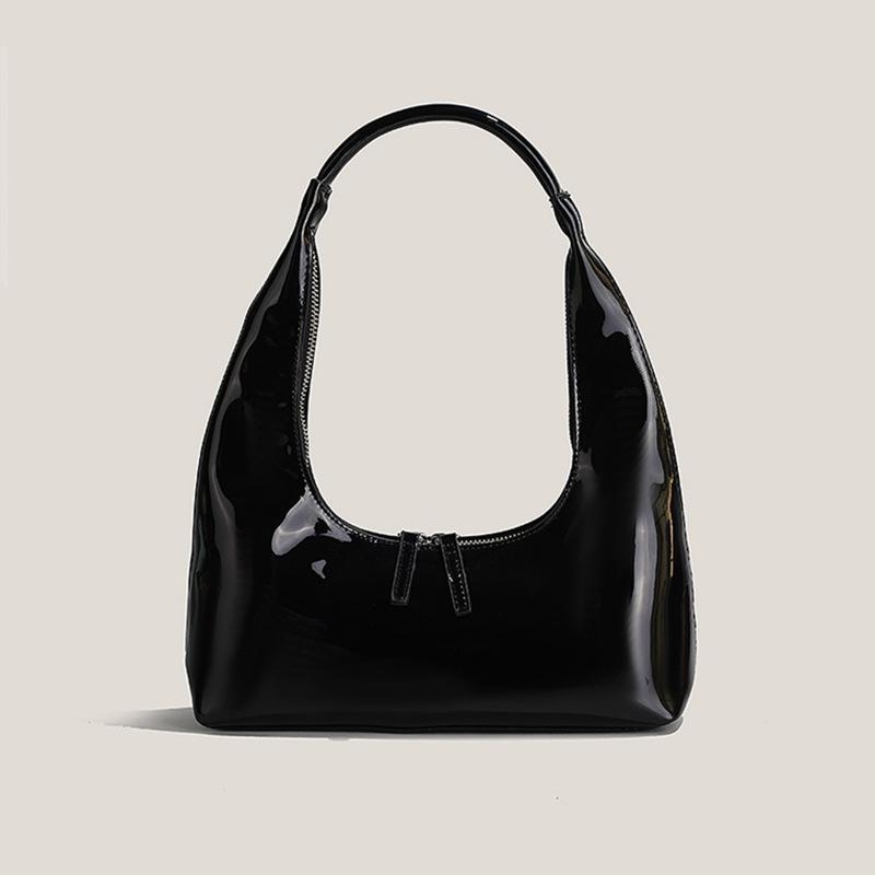 

Leather Dumpling Bag Ins Niche Design Shoulder Handbag Autumn and Winter Retro Underarm Bag Female чёрный