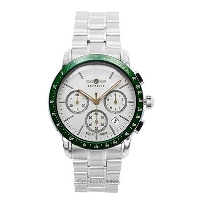 New York Chronograph Edelstahl Weißes Zifferblatt Quarz 8878MB4 Herrenuhr