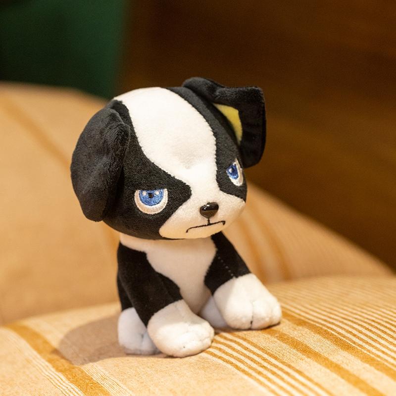 Cute Iggy Dog Plush Toy Black And White Puppy Chihuahua Stuffed Animal Doll Soft Collection Home Decor Toys Birthday Boy Gift
