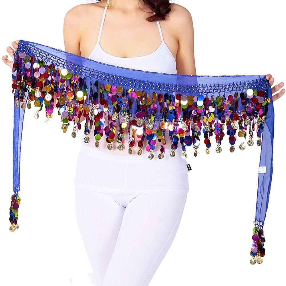 Belly Dancing Belt For Girl Sequins For Women Chain Belly Dance Belt Hip Scarf Belly Dance Costumes