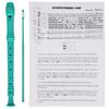 ABS Soprano Descant Recorder Clarinet 8 Holes German Style C Key with Fingering Chart Cleaning Stick for Kids Beginners