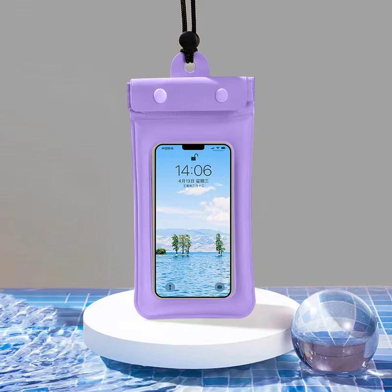 Universal Waterproof Floating Airbag Phone Pouch – Swim Beach Case Suit for iPhone 16 15 14 13 12 11 Pro Max, Samsung Ultra More