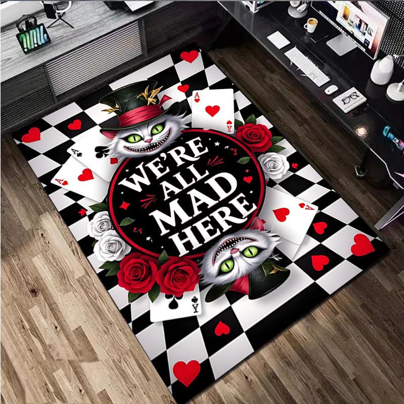 Cheshire Cat Rug Carpet Office Decorative Carpet For Living Room Bedroom Door Mat Floor Rug Computer Chair Area Rug