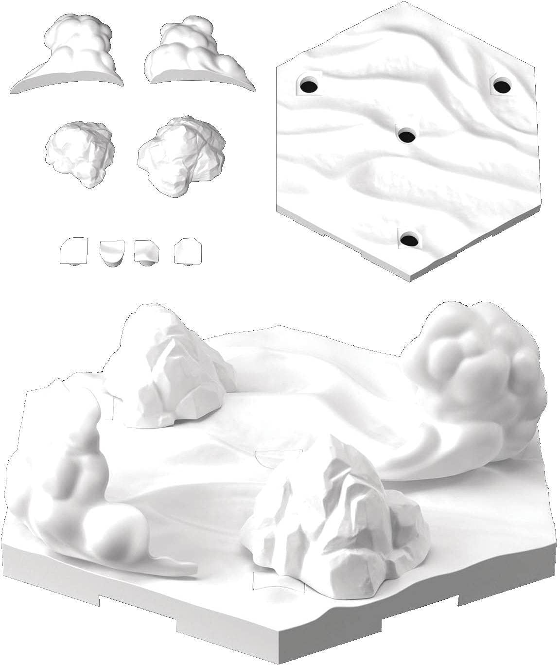 

Customized scene base plastic model (snowfield ver.)