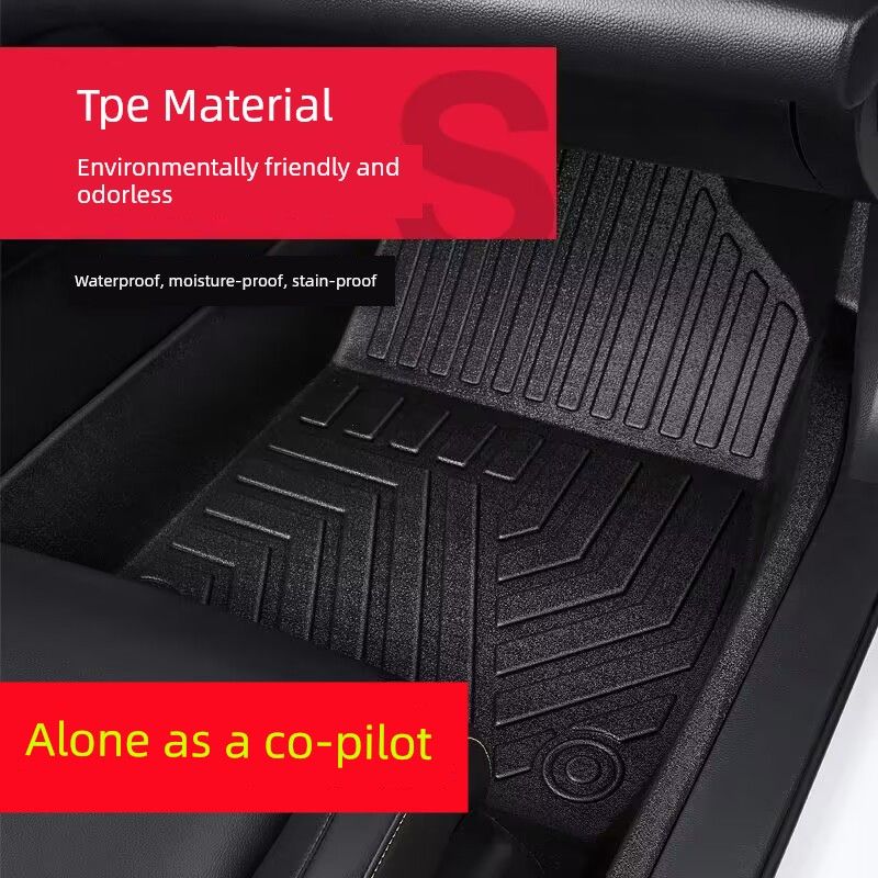Suitable for Great Wall Tengyi C30 Full-Coverage Tpe Car Floor Mats, Great Wall C30 Modified Waterproof and Wear-Resistant Tpe Full Set Great Wall C30 Single-Layer Tpe Passenger Side Mat