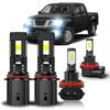 For Nissan Frontier 2005- Light Bulbs Combo,9007 Hi-Lo Beam H11 Fog Light Bulbs,6000K White,800% Brighter Lightness,1:1 Prefect Size,Plug And