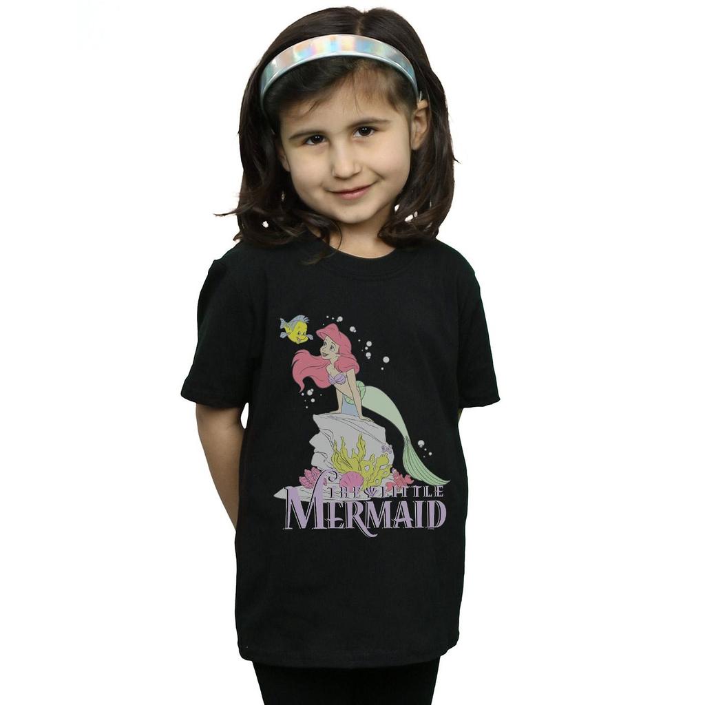 Disney Girls The Little Mermaid Faded Nostalgia Cotton T-Shirt