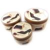 Les Trésors De Lily [J7522] - Set of 3 Beige Brown 'Belle Epoque' Wooden Trunks