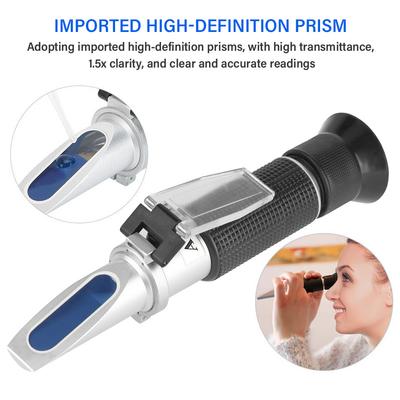 Beer Wort Wine Alcohol Refractometer SG 1.000-1.130 Brix 0-32% Portable Refractometer Specific Gravity Beer Wort Tester with ATC