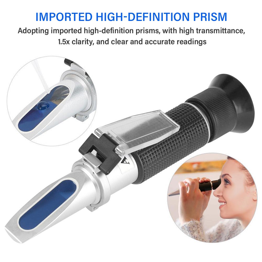 Beer Wort Wine Alcohol Refractometer SG 1.000-1.130 Brix 0-32% Portable Refractometer Specific Gravity Beer Wort Tester with ATC