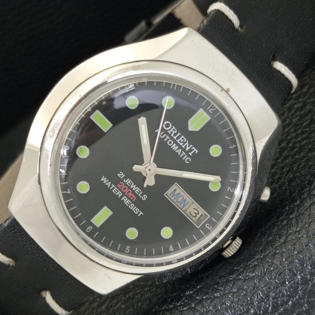 

ВИНТАЖНЫЕ МУЖСКИЕ ЧАСЫ ORIENT AUTOMATIC 46943 ЯПОНИЯ С ЧЕРНЫМ ЦИФЕРБЛАТОМ a700716-5 R204-a700716
