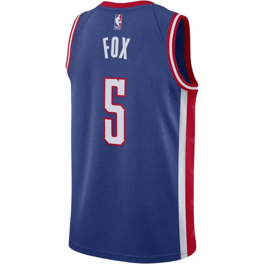 Nike X NBA Kings Dri-Fit Fox 24-25 City Edition SW Pullover V-Neck Letter Number Basketball Jersey Unisex Jersey Blue FQ4358-497