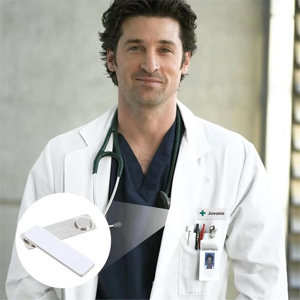 30er-Pack Magnetische Namensschildhalter, Magnete, 1,75 x 0,5 Zoll mit Stahlrückplatte