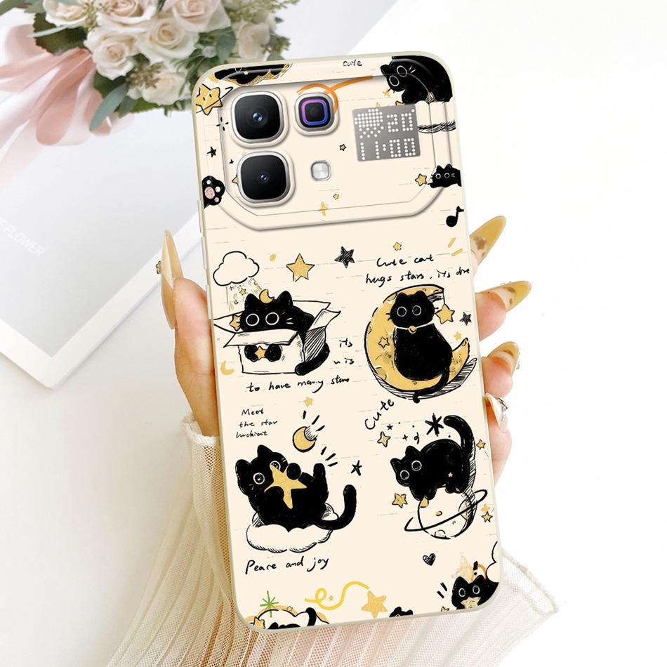For Infinix Note 60 Pro Note60 Cute Cat Flower Cartoon Phone Case For Infinix Note 60 60Pro 5G Soft Silicone Covers Bumpers