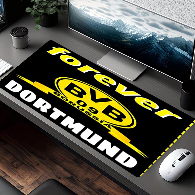 Tapis de Souris Impression Borussia Dortmund, pour Clavier Pad Ordinateur Portable Mat pour Bureau Utilisation à Domicile, Décoration de Bureau, Cadeau d'Anniversaire Parfait pour les Joueurs