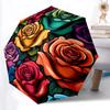 1pc Floral Bouquet Automatic Folding Umbrella - 8-Rib Compact Travel Umbrella Durable & Portable for Outdoor Use, Perfect Gift for Birthdays074