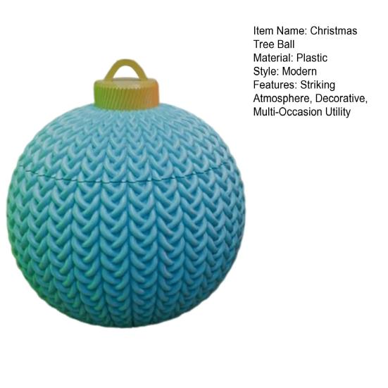 Christmas Tree Ball Decoration Imitation Crochet Festive Tree Ornaments Indoor Outdoor Holiday Decor