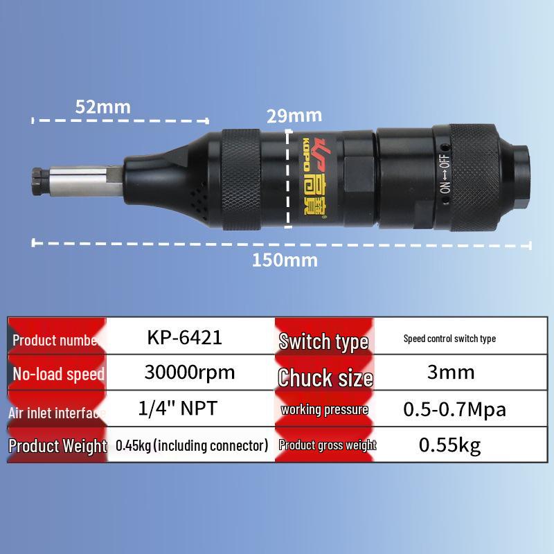 Gaobao Industrial Pneumatic Die Grinder: Small Air Grinder for Mold Trimming, Polishing, and Tire Grinding.