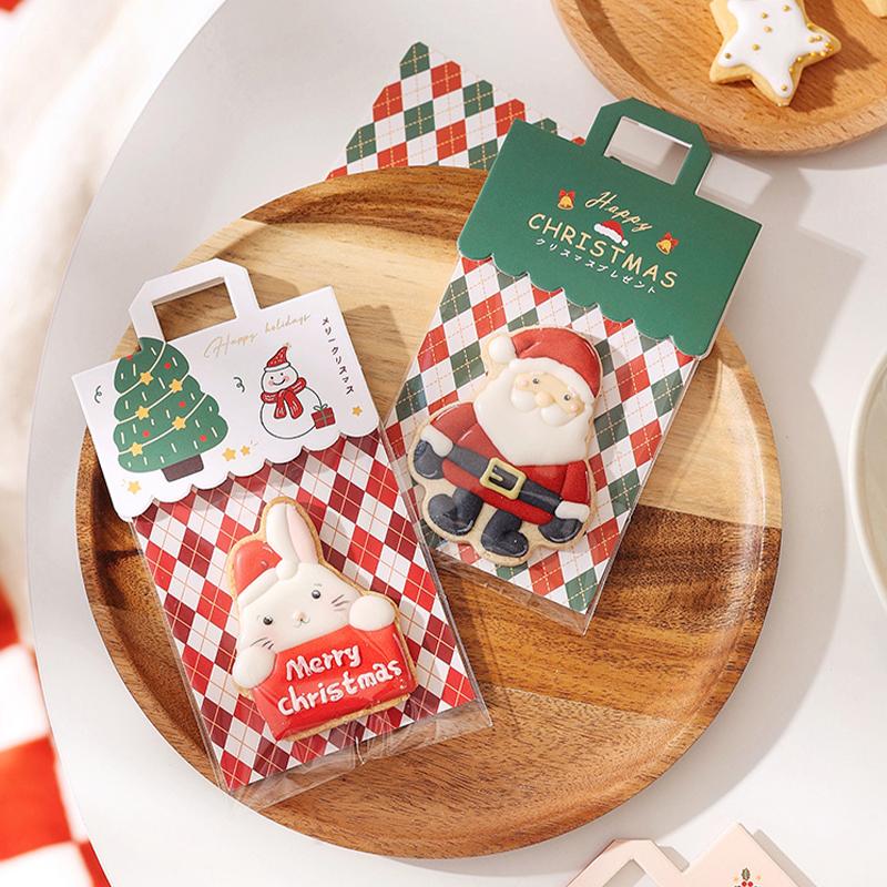 Christmas Creative Snack Packaging Bag Header Festive Bag Exquisite Cardboard