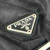 Prada Tasche mit dreieckiger Logo-Platte Rucksack Leder / Nylon Schwarz
