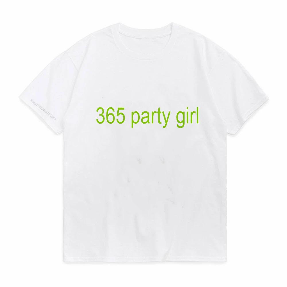 365 Party Girl T-Shirt Charlie XCX Brat 360 Album Oberteil Kurz Retro Mode Herren Damen T-Shirt Grunge Kult Klassiker Bedrucktes T-Shirt