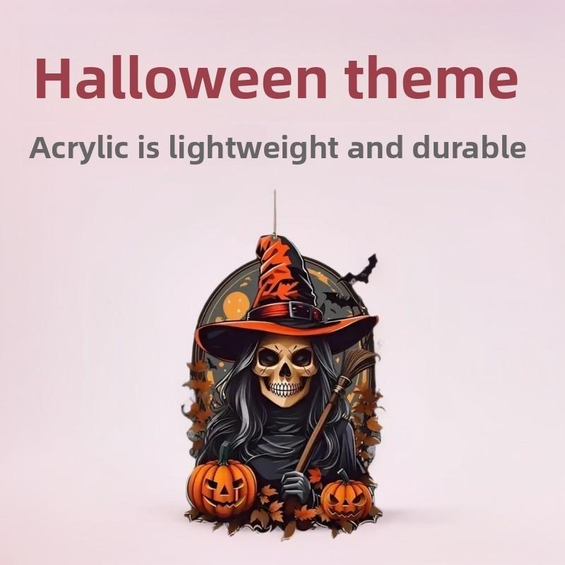 Car Halloween Decoration Acrylic Pumpkin Pendant Interior Decoration Supplies