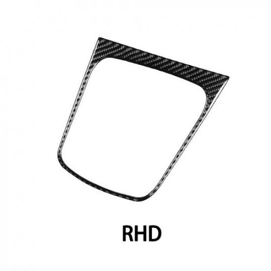 Black Carbon Fiber Center Gear Shift Panel Cover Trim For Seat Leon 2013-