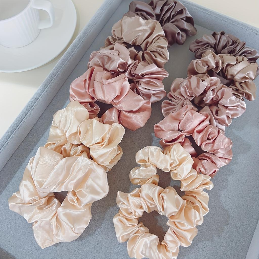 [Colorful Hair Ring] Colorful Fabric Women's Hair Ring Simple Solid Color Hair Accessories