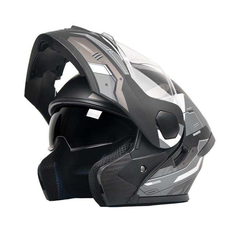 AD Электрический мотошлем-трансформер для лица для мужчин и женщин, всесезонный, сертифицирован 3C/DOT XXL (Head Circumference 61-62 cm)