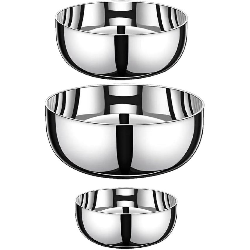 Stainless Steel Basin Large Mixing Bowl Round for Cooking Cakes Home Kitchen(28CM)