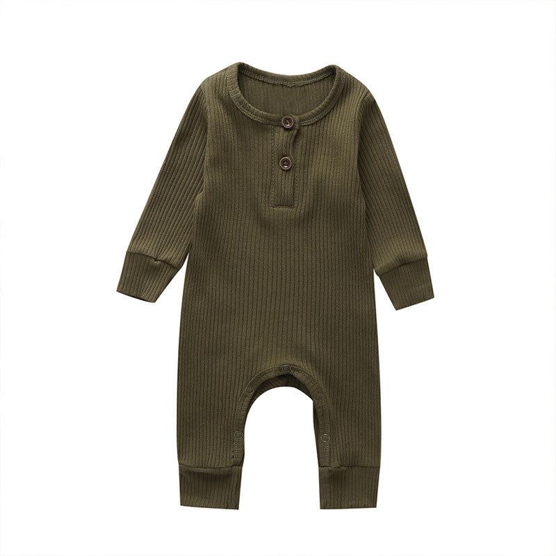 

2025 Cross-Border Ribbed Baby Onesie: Stylish Long Pants Romper for Infants 60 cm